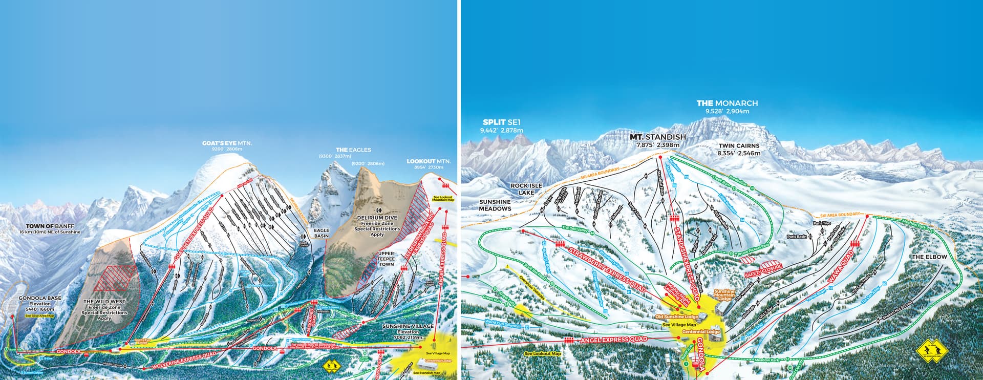 Banff ski map