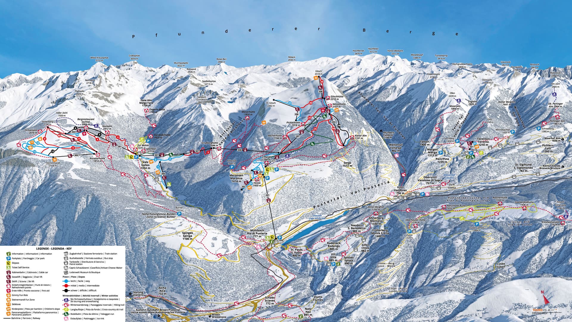 Gitschberg Jochtal ski map